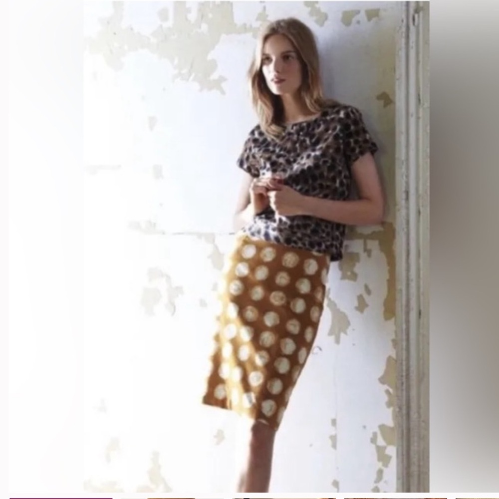 Anthropologie Maeve Brushed Suede Skirt